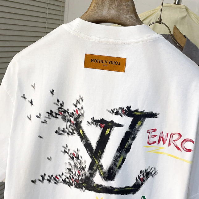 LV T-SHIRT WHITE MIX COLORFUL COTTON 239606