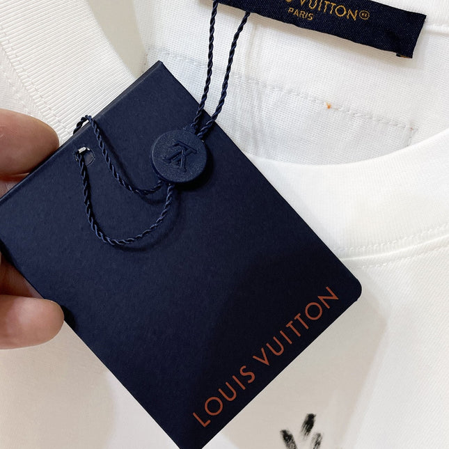 LV T-SHIRT WHITE MIX COLORFUL COTTON 239606