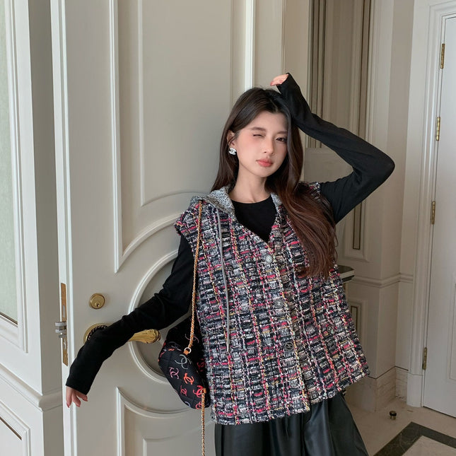 CHANEL 25S ROUND NECK TWEED VEST STYLE 152