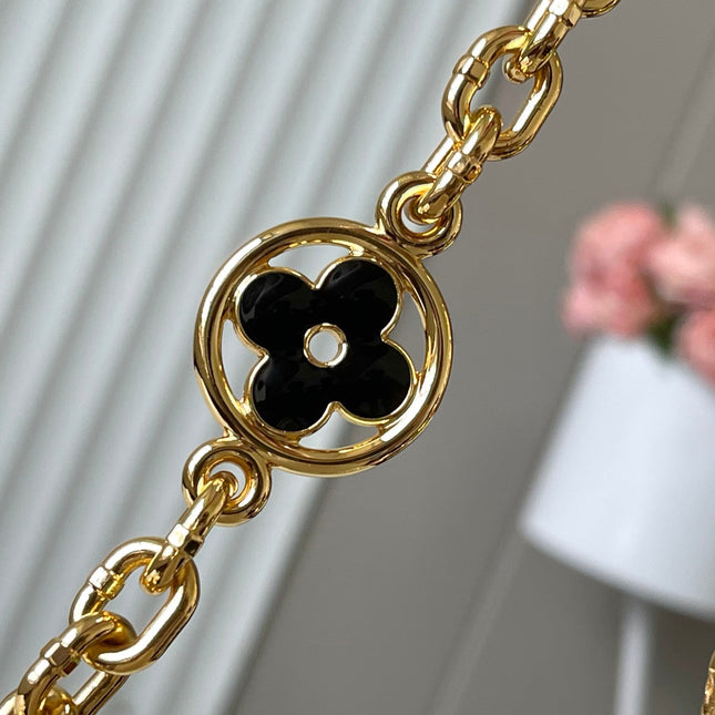 CAPUCINES MINI 21 IN BLACK MIX WHITE TAURILLON GOLD HARDWARE