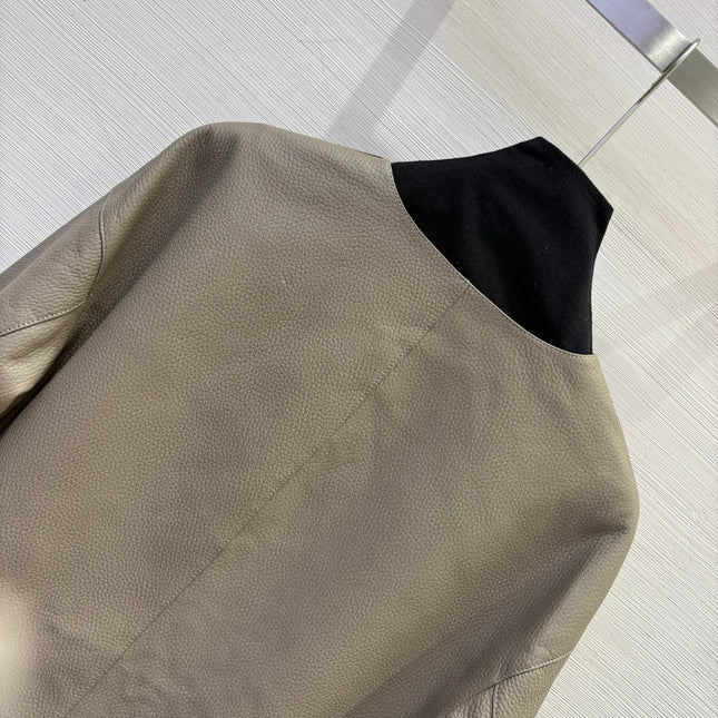 HERMES 25S SHORT LEATHER JACKET 059