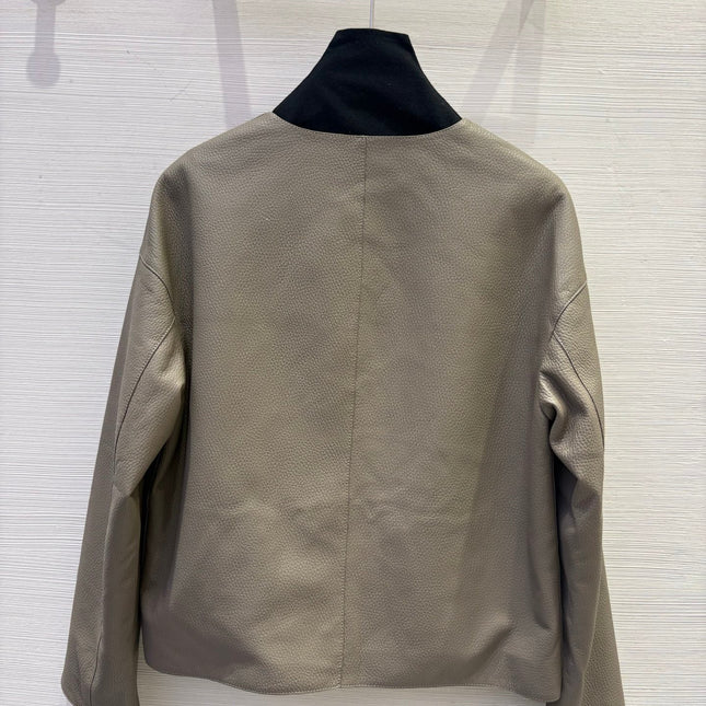 HERMES 25S SHORT LEATHER JACKET 059