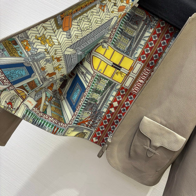 HERMES 25S SHORT LEATHER JACKET 059