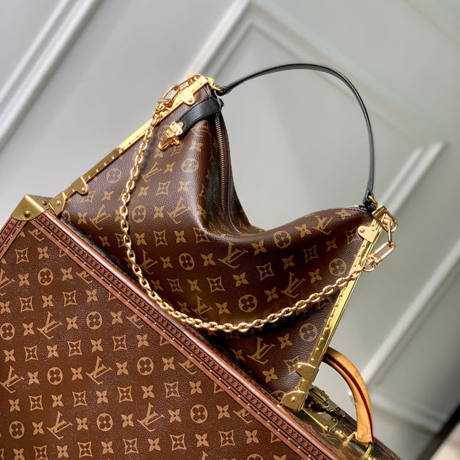 LUCKY TRUNK 38 IN BROWN MONOGRAM CANVAS GOLD HARDWARE