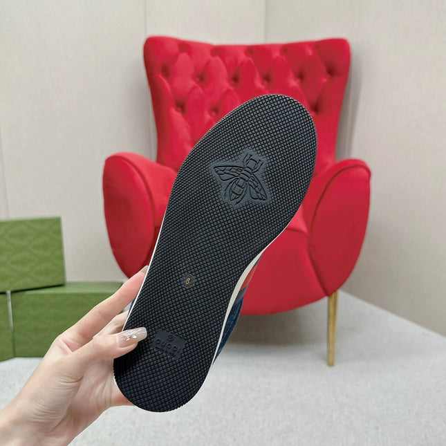 GG WOMEN'S SCREENER TRAINER DENIM CALFSKIN