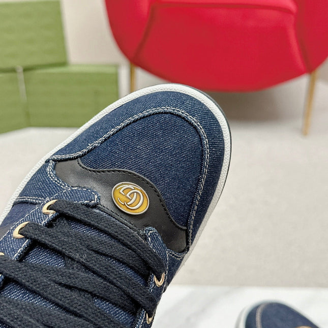 GG WOMEN'S SCREENER TRAINER DENIM CALFSKIN