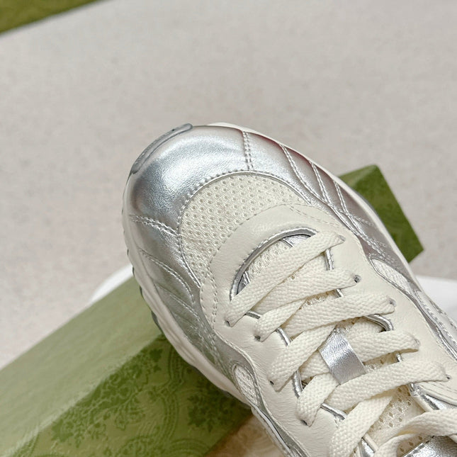 GG RIPPLE TRAINER LIGHT SILVER LAMBSKIN