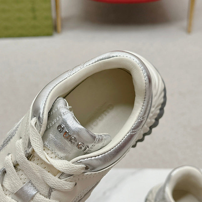 GG RIPPLE TRAINER LIGHT SILVER LAMBSKIN