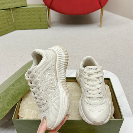 GG RIPPLE TRAINER WHITE LAMBSKIN