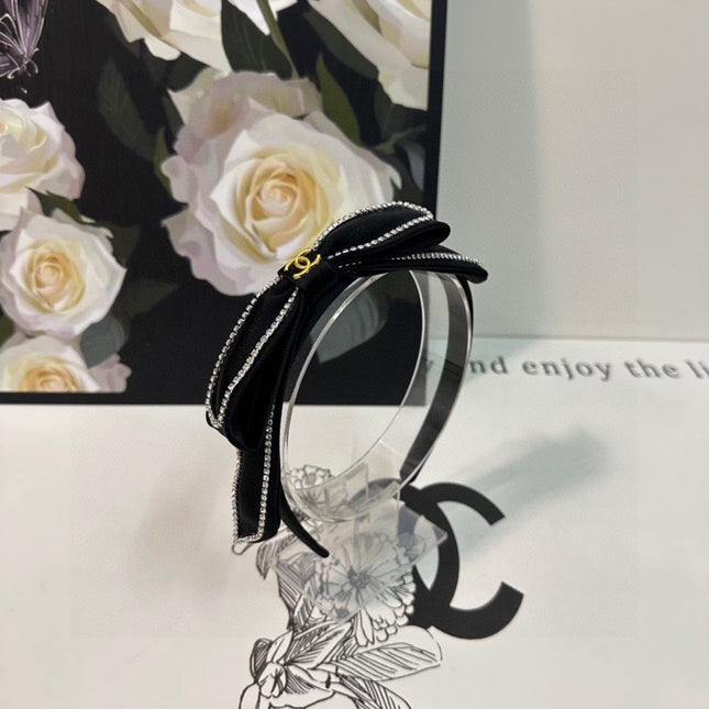 BLACK FABRIC WITH CRYSTAL HAIRBAND 412465