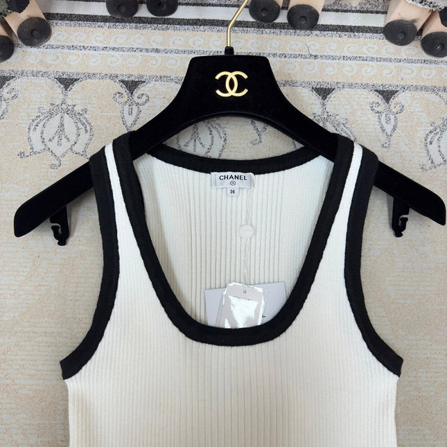 Chanel Tank Top White Wool 232743