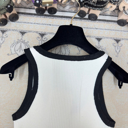Chanel Tank Top White Wool 232743