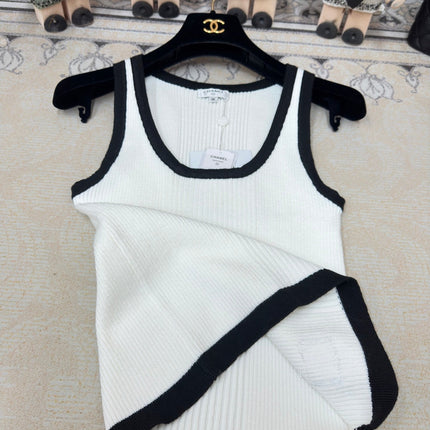 Chanel Tank Top White Wool 232743
