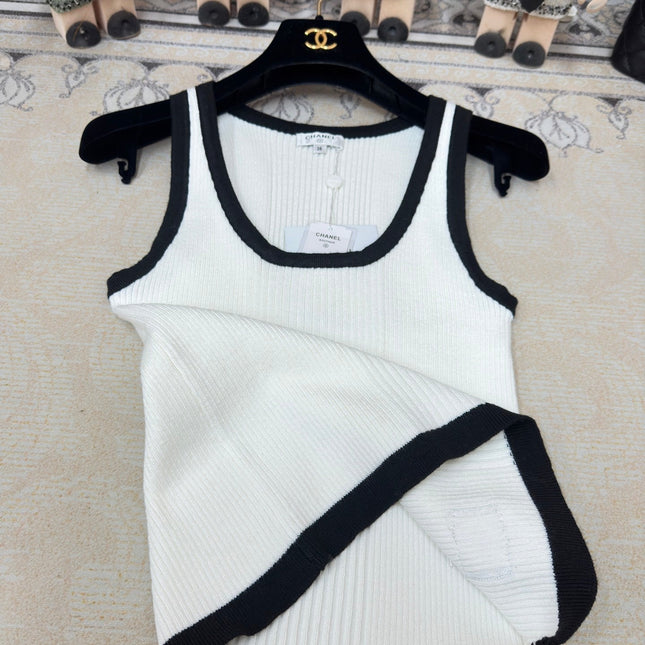Chanel Tank Top White Wool 232743