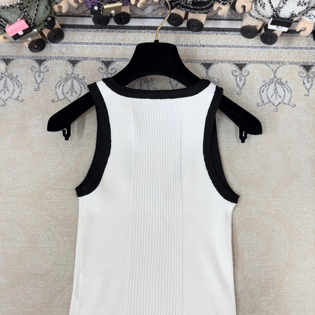 Chanel Tank Top White Wool 232743