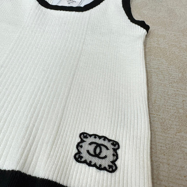 Chanel Tank Top White Wool 232743