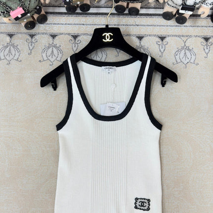 Chanel Tank Top White Wool 232743