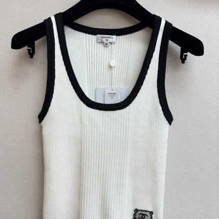 Chanel Tank Top White Wool 232743