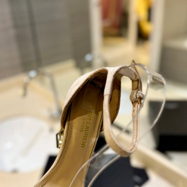 SL OPYUM SANDALS 80 CAMEL SUEDE