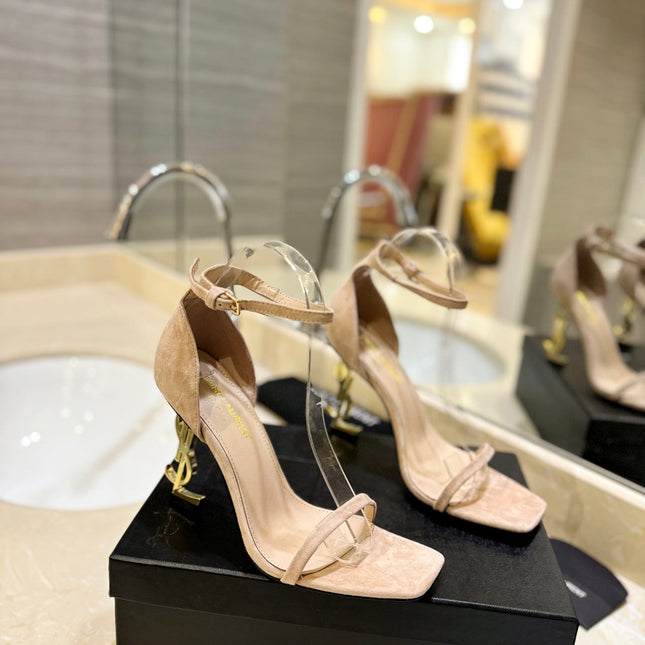 SL OPYUM SANDALS 105 CAMEL SUEDE