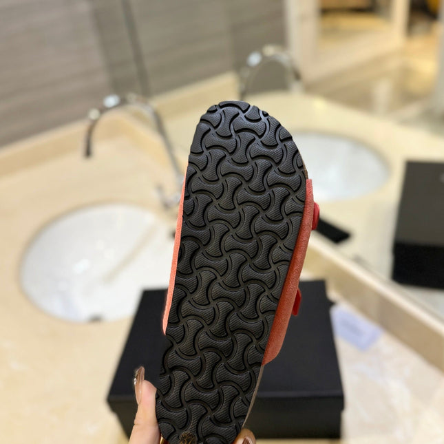 SL Flat Sandal Women Brown Pink Seude