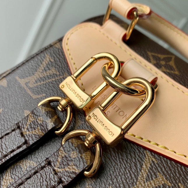 MONTSOURIS MINI BACKPACK 25 IN BROWN MONOGRAM CANVAS