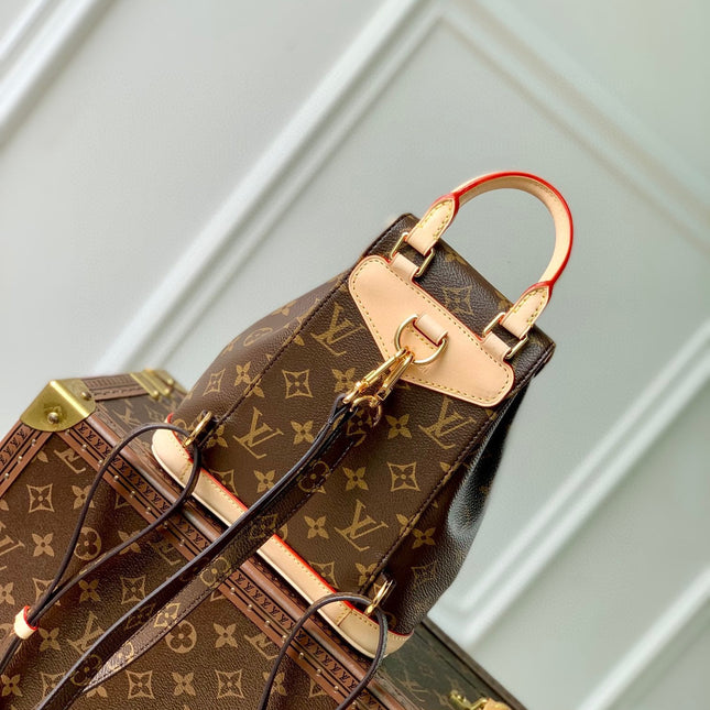 MONTSOURIS MINI BACKPACK 25 IN BROWN MONOGRAM CANVAS