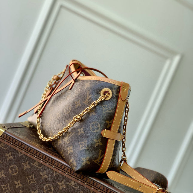 CARRYALL BB BAG 26 IN BROWN MONOGRAM COATED CANVAS AND CALFSKIN GOLD HARDWARE