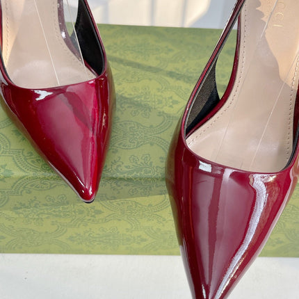 GG SIGNORIA 45 SLINGBACK PUMP BLOOD LAMBSKIN