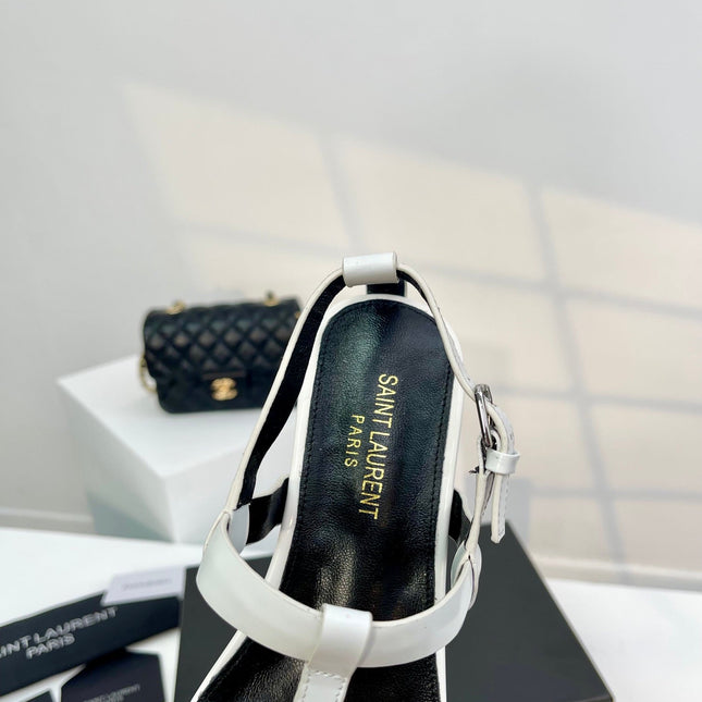 SL CASSANDRA ONE SANDAL FLAT WHITE CALFSKIN