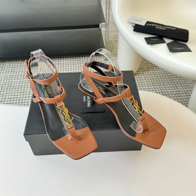 SL CASSANDRA MID-HEEL SANDAL CIDER CALFSKIN