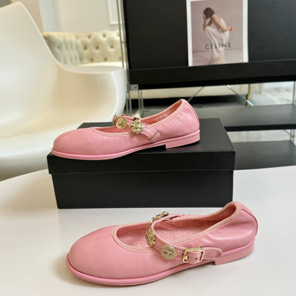 MARY JANE SHOES LIGHT PINK SHEEPSKIN