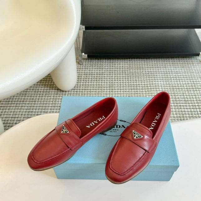 PRA LOAFERS CHERRY CALFSKIN