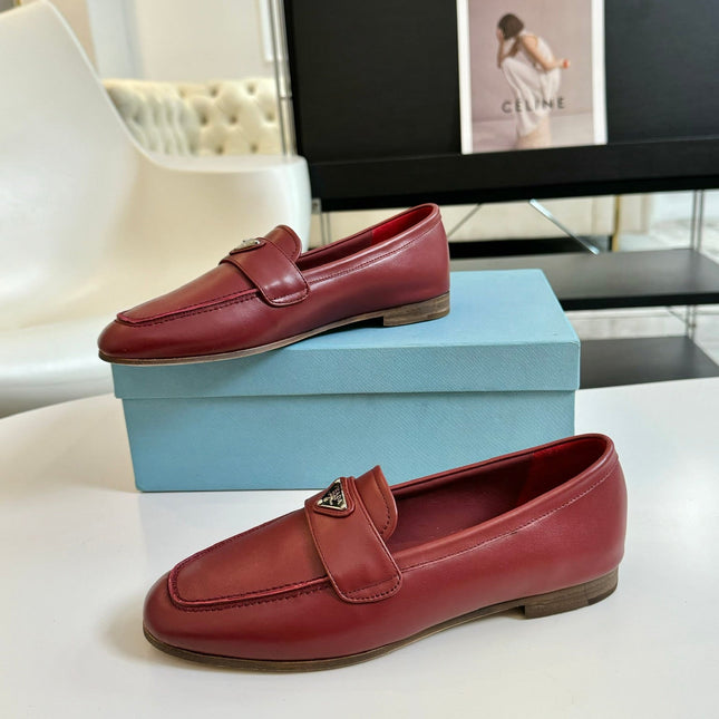 PRA LOAFERS CHERRY CALFSKIN