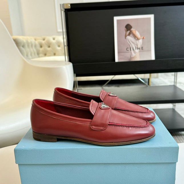 PRA LOAFERS CHERRY CALFSKIN