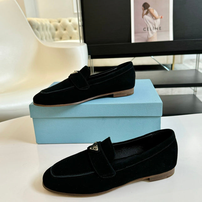 PRA SUEDE LOAFERS PITCH BLACK CALFSKIN