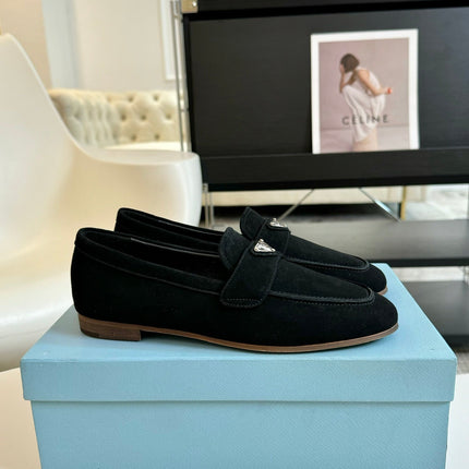 PRA SUEDE LOAFERS PITCH BLACK CALFSKIN