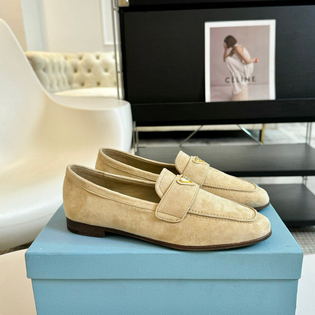 PRA SUEDE LOAFERS FLAX CALFSKIN