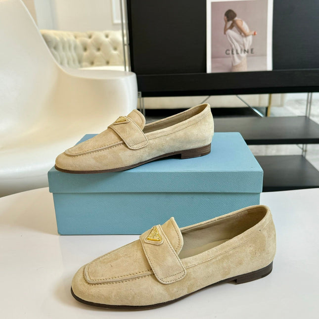 PRA SUEDE LOAFERS FLAX CALFSKIN