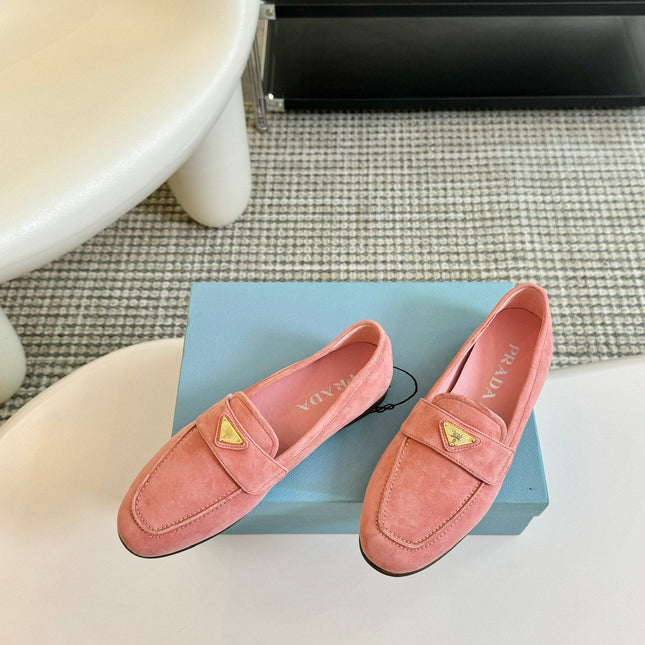 PRA SUEDE LOAFERS ROSE CALFSKIN