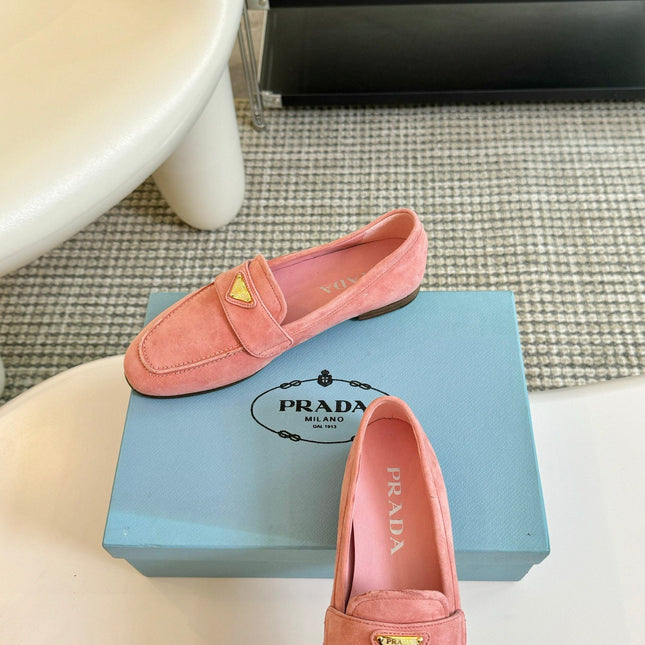 PRA SUEDE LOAFERS ROSE CALFSKIN