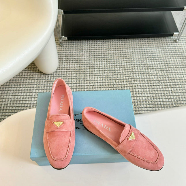 PRA SUEDE LOAFERS ROSE CALFSKIN