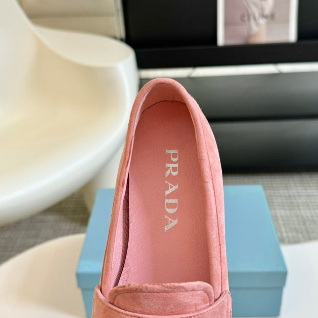 PRA SUEDE LOAFERS ROSE CALFSKIN