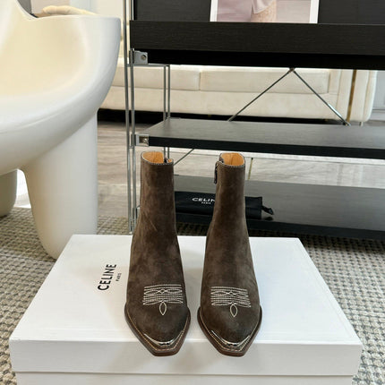 ANKLE BOOTS 45 MM IN MOCHA BROWN SUEDE