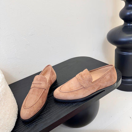 CLASSIC LOAFERS IN TERRACOTTA SUEDE
