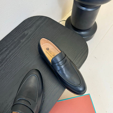 LOAFERS IN BLACK LAMBSKIN