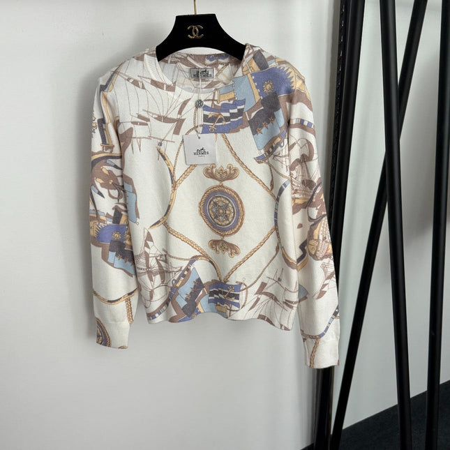 HERMES 25S LONG-SLEEVE KNIT SWEATER 274