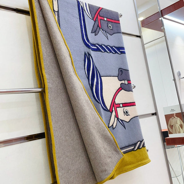 BLANKET 180 CM IN COLORFUL LAMBSWOOL AND CASHMERE 256061