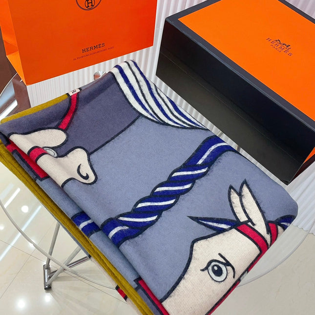 BLANKET 180 CM IN COLORFUL LAMBSWOOL AND CASHMERE 256061