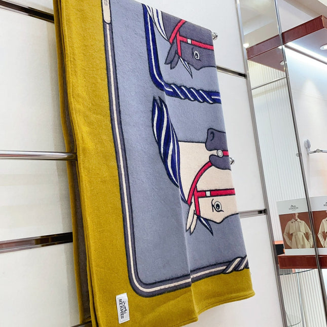 BLANKET 180 CM IN COLORFUL LAMBSWOOL AND CASHMERE 256061